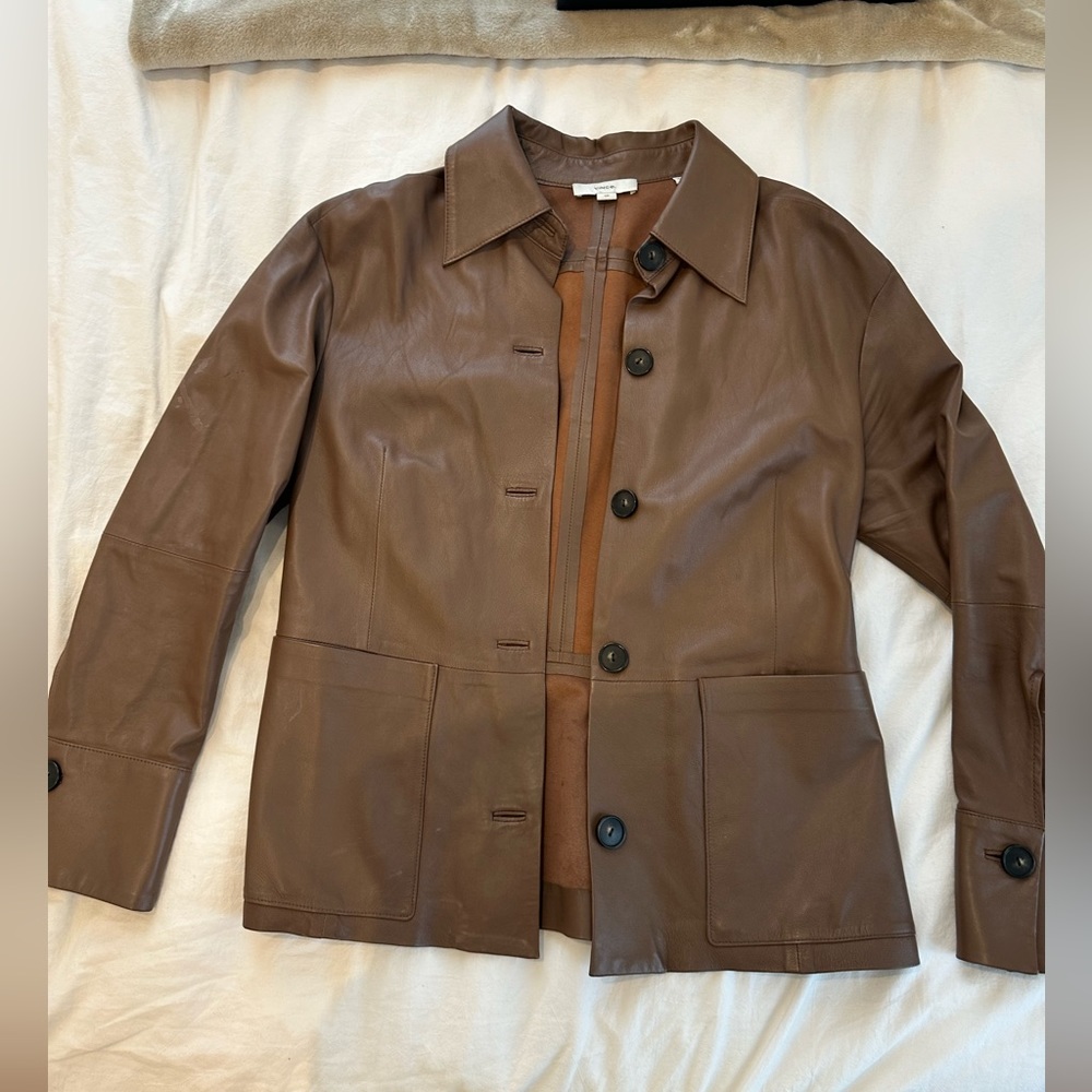 Vince 100% Leather Shacket